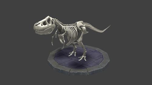T-Rex skeleton rigged and animated preview image